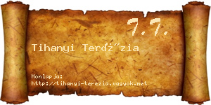 Tihanyi Terézia névjegykártya