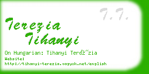 terezia tihanyi business card